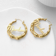 Personalized Bamboo Earrings