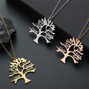 Customized Happiness Tree Pendant Necklace