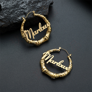 Personalized Bamboo Earrings