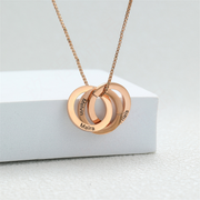Personalized Engravable Name Ring Necklace