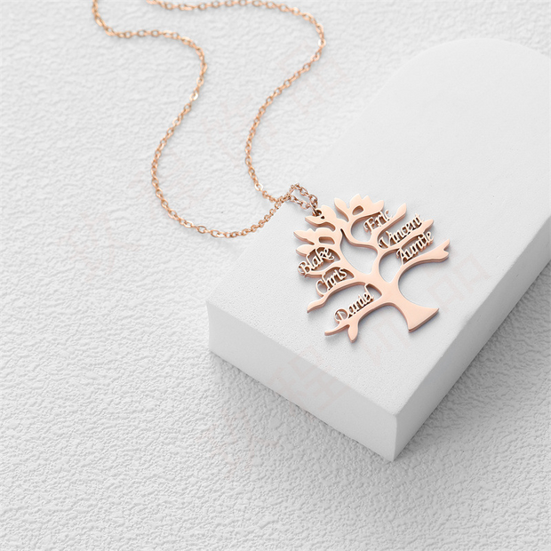 Customized Happiness Tree Pendant Necklace