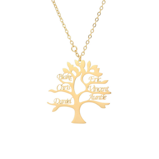 Customized Happiness Tree Pendant Necklace
