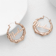 Personalized Bamboo Earrings