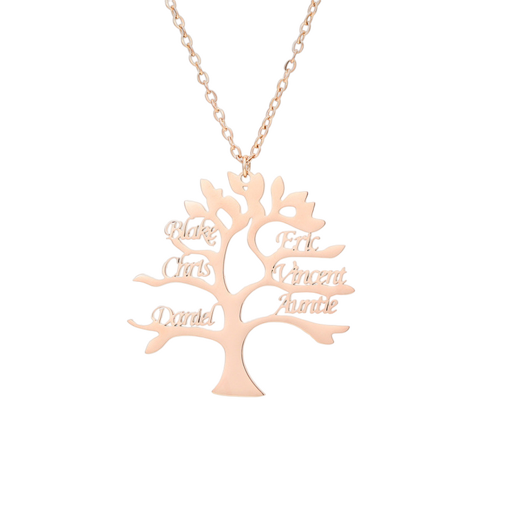 Customized Happiness Tree Pendant Necklace