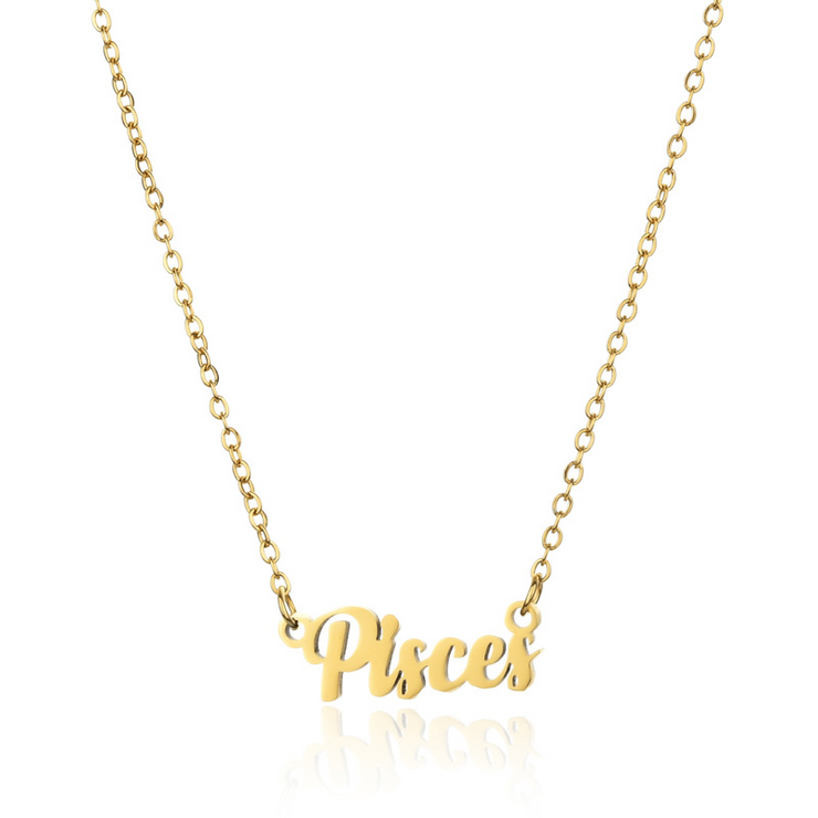 Personalized Zodiac Name Necklace