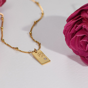 Birth Flower & Stone Necklace in 18ct Gold Plating