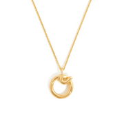 Curly Molten Initial Pendant Necklace