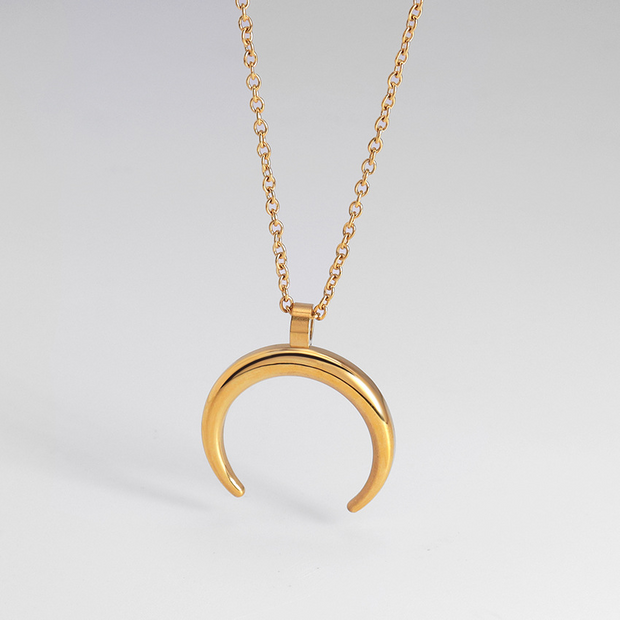 Full Crescent Moon Necklace