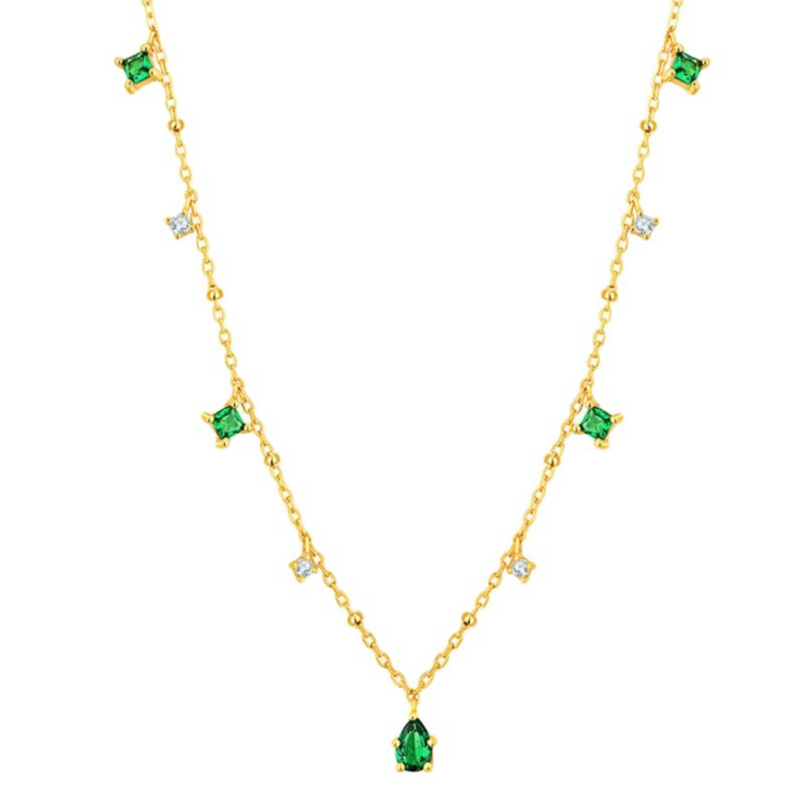 Elysee Necklace in Emerald Green