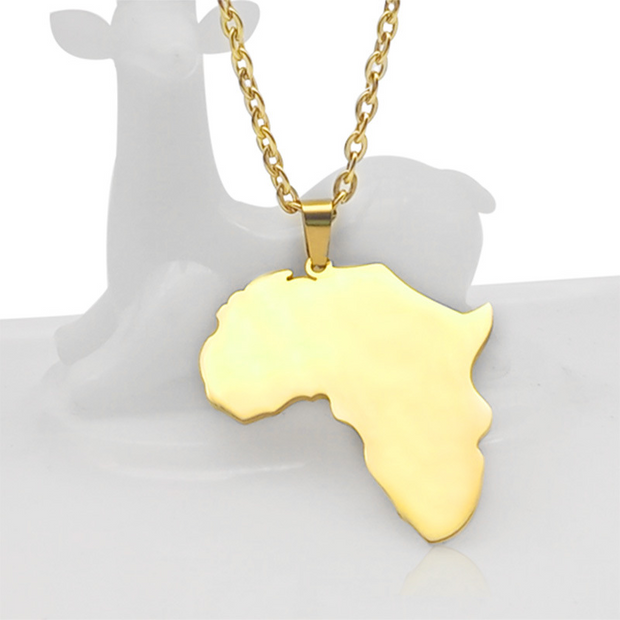 Africa Map Shape Necklace