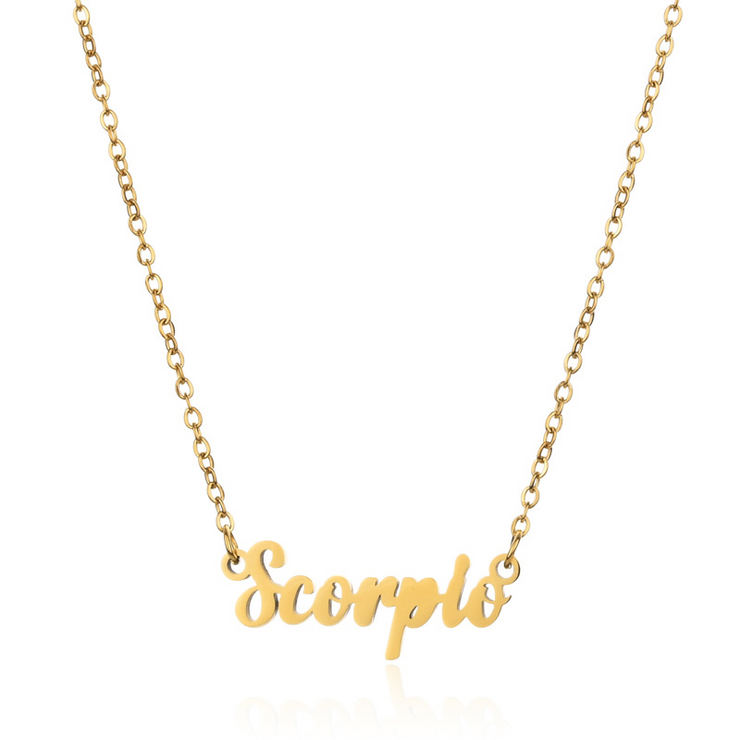 Personalized Zodiac Name Necklace