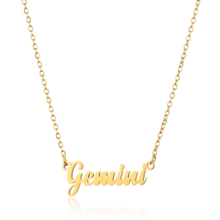 Personalized Zodiac Name Necklace