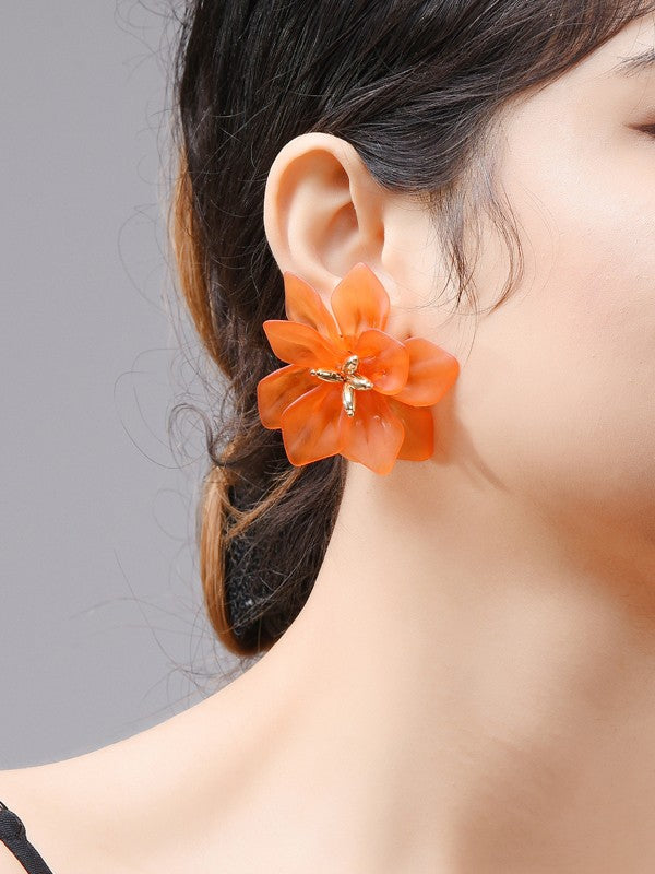 Fashion Acrylic Flower Earrings