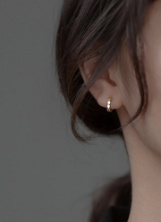 Honeycomb Shaped Hoop Earrings