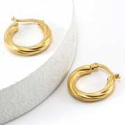 Twisted Gold Hoops