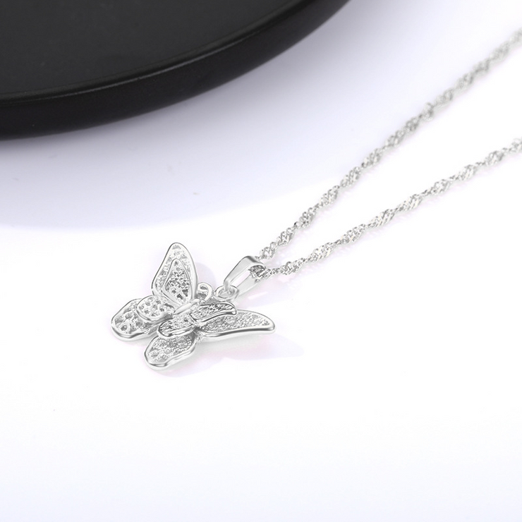 Fluttering Wing Pendant Necklace