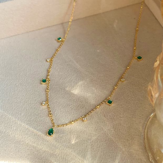 Elysee Necklace in Emerald Green