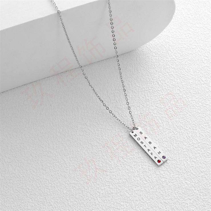 Customizable Stainless Steel Letter Pendant