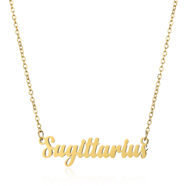 Personalized Zodiac Name Necklace