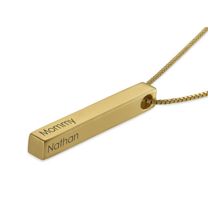 Engraved Bar Necklace