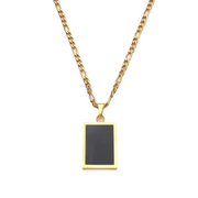 Stylish Onyx Tablet Necklace