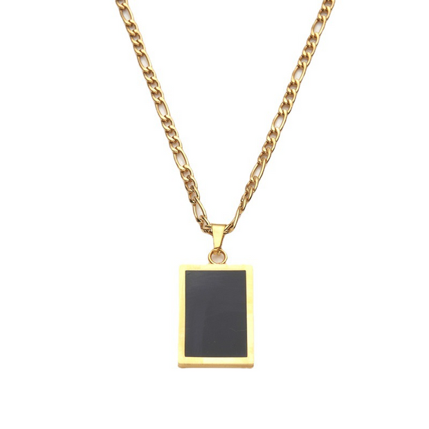 Stylish Onyx Tablet Necklace