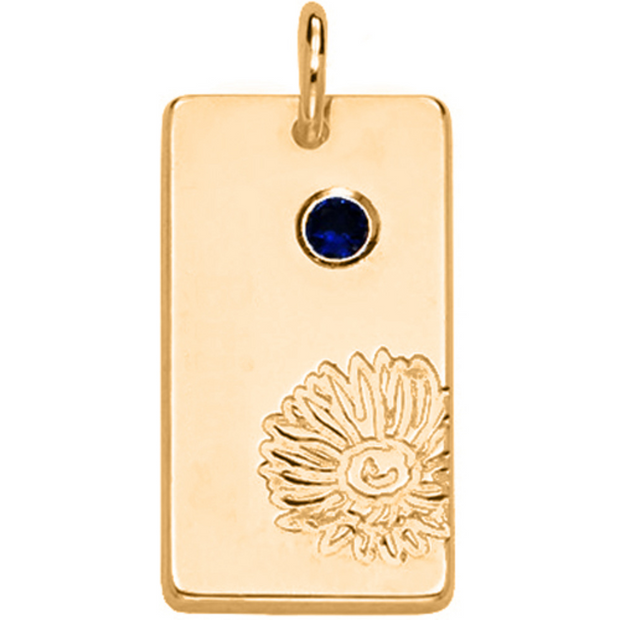 Birth Flower & Stone Necklace in 18ct Gold Plating