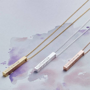 Custom Engraved Bar Necklace