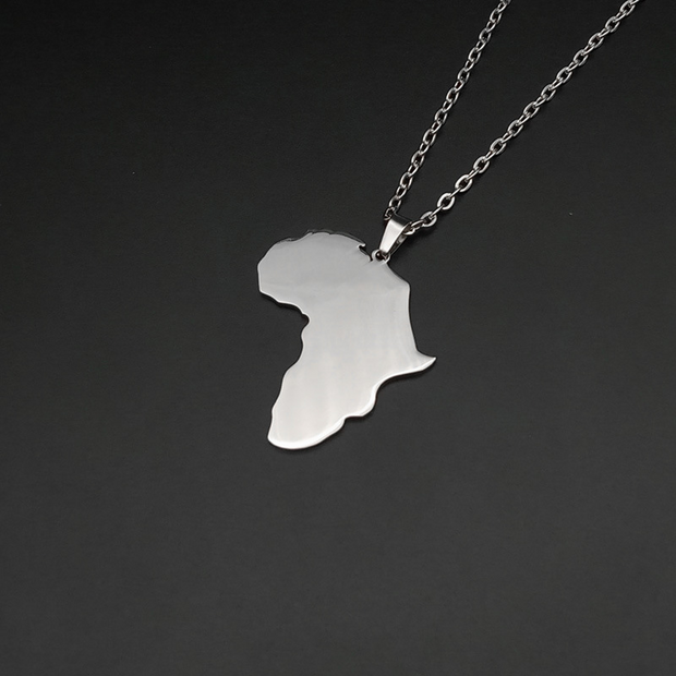 Africa Map Shape Necklace