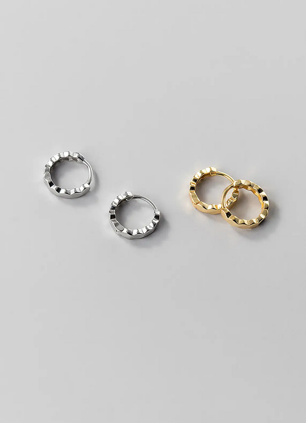 Honeycomb Shaped Hoop Earrings