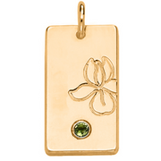 Birth Flower & Stone Necklace in 18ct Gold Plating