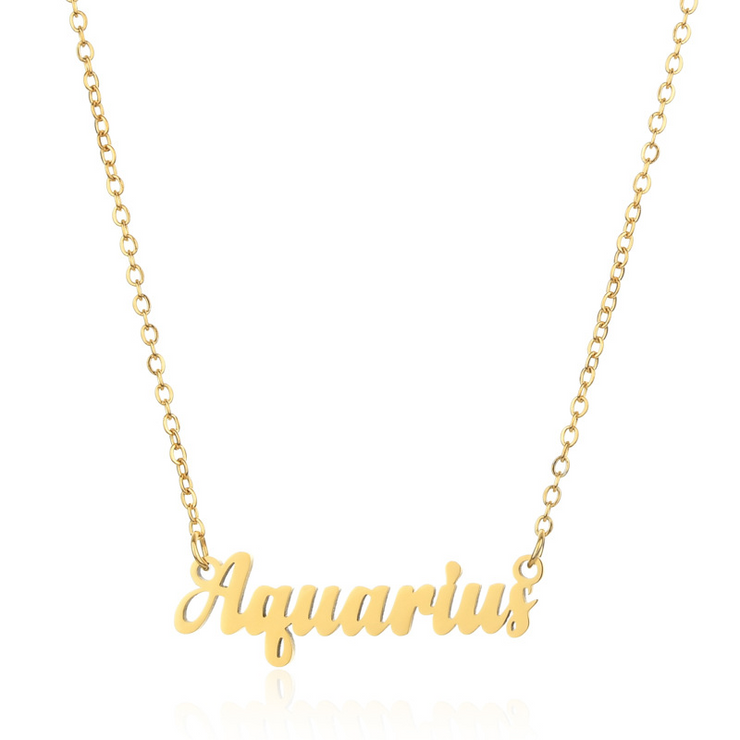 Personalized Zodiac Name Necklace