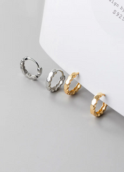 Honeycomb Shaped Hoop Earrings