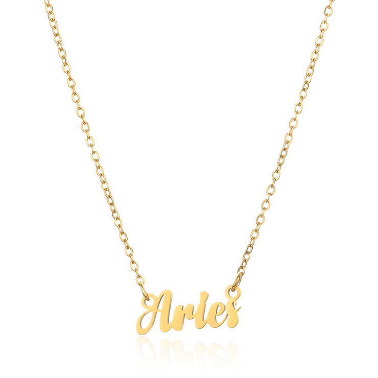 Personalized Zodiac Name Necklace