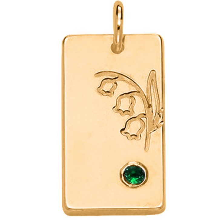 Birth Flower & Stone Necklace in 18ct Gold Plating