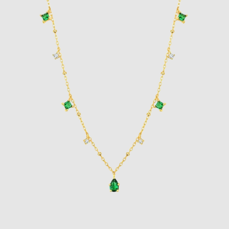 Elysee Necklace in Emerald Green