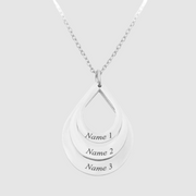 Custom Engraved Water Drop Necklace